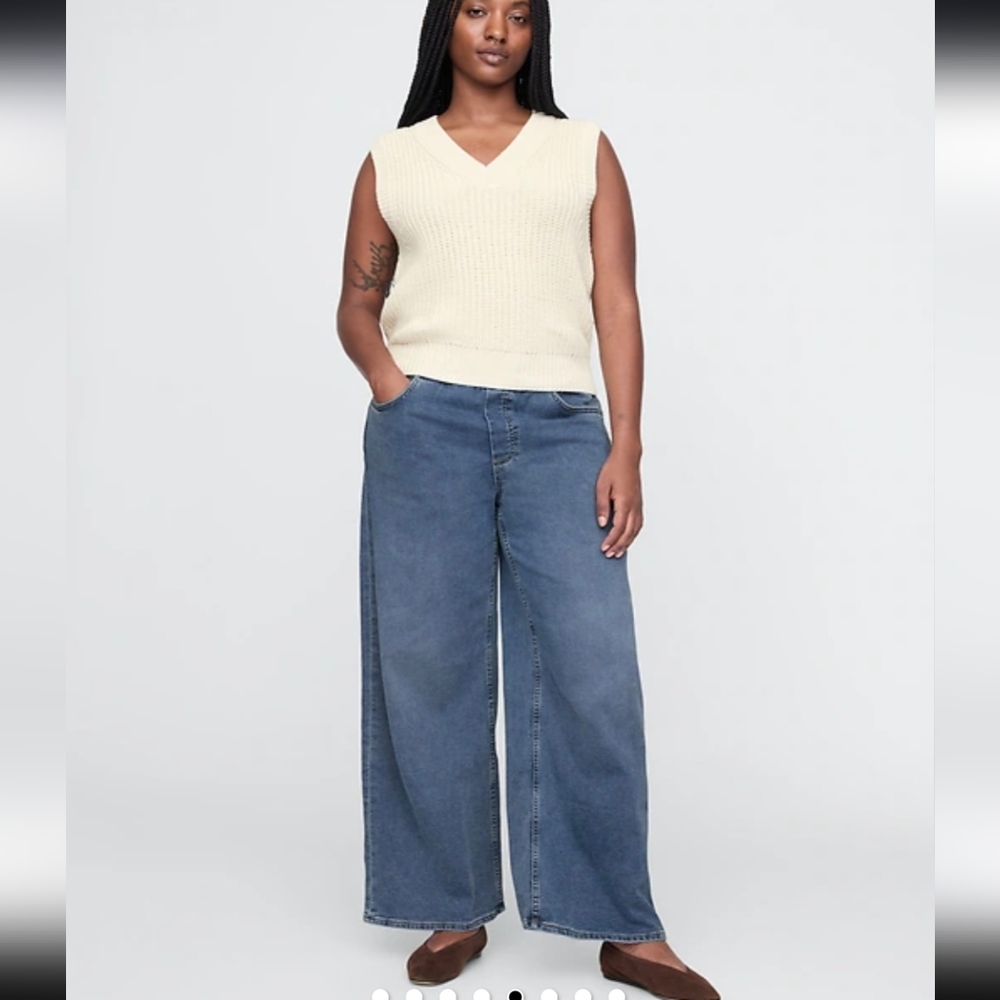 GAP Women's Blue Wide Leg Jeans